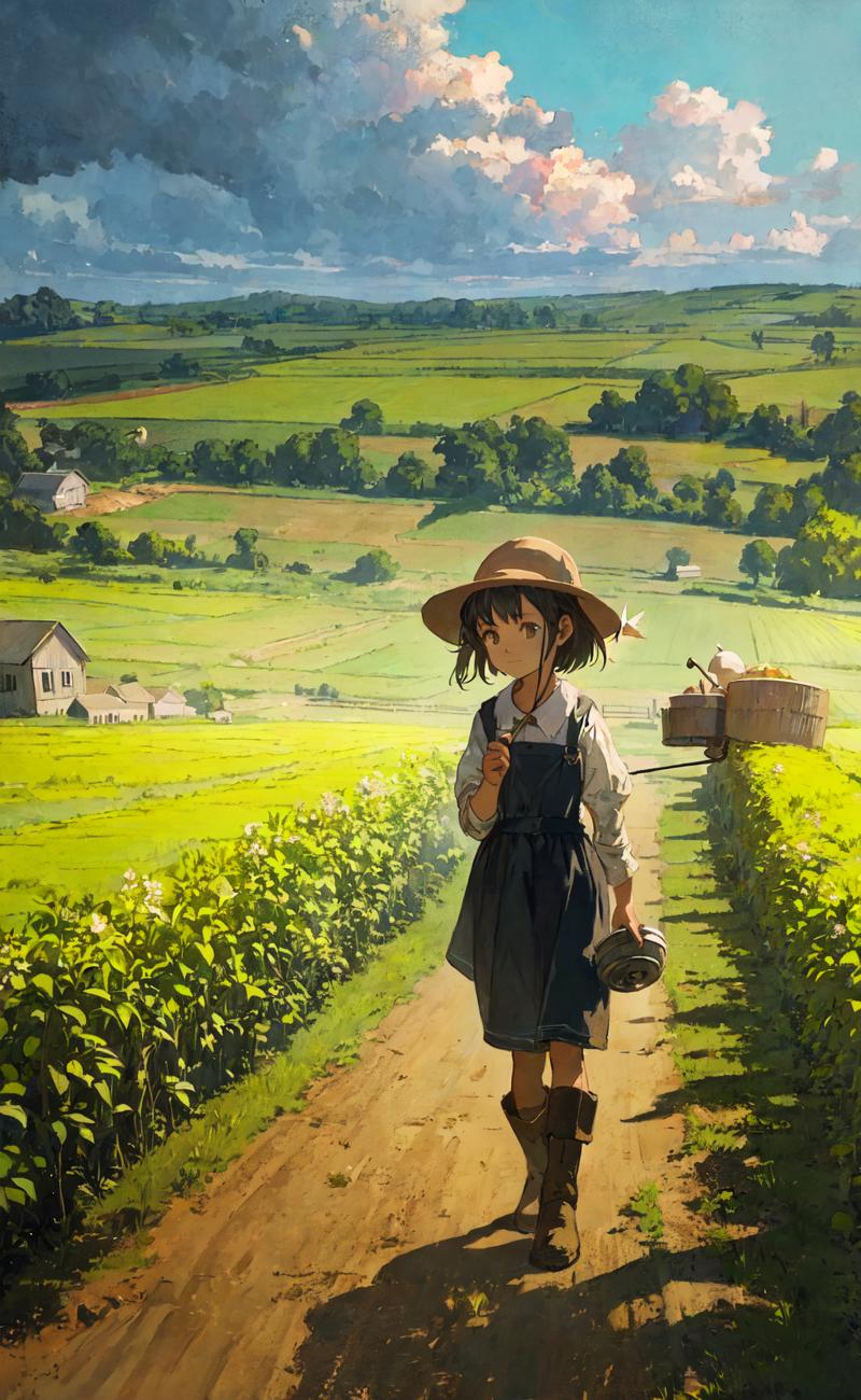 89978-1804817462-little girl working hard at a farm, (painterly, cinematic, atmospheric perspective).png